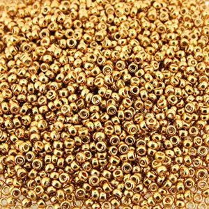 Miyuki Round Rocaille’s Seed Beads Size 15/0 8.2g Duracoat Galvanized Gold | Shop jewelry making and beading supplies, tools & findings for DIY jewelry making and crafts. #jewelrymaking #diyjewelry #jewelrycrafts #jewelrysupplies #beading #affiliate #ad