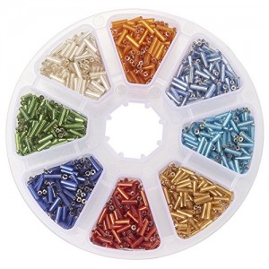 Pandahall 1 Box Mixed Color 6mm Silver Lined Glass Bugle Beads Seed Beads for Jewelry Making; about 103g | Shop jewelry making and beading supplies, tools & findings for DIY jewelry making and crafts. #jewelrymaking #diyjewelry #jewelrycrafts #jewelrysupplies #beading #affiliate #ad