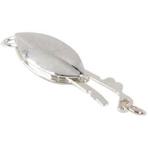Plain Pearl Clasps Sterling Silver Fish Hook Italy Part