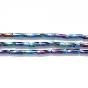 Preciosa Ornela Czech Twisted Bugle Glass Bead No.3, 2 by 7mm, Iris, Blue | Shop jewelry making and beading supplies, tools & findings for DIY jewelry making and crafts. #jewelrymaking #diyjewelry #jewelrycrafts #jewelrysupplies #beading #affiliate #ad
