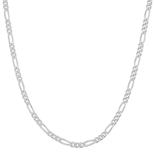 Sterling Silver 1.7mm Figaro Chain (24 Inch)