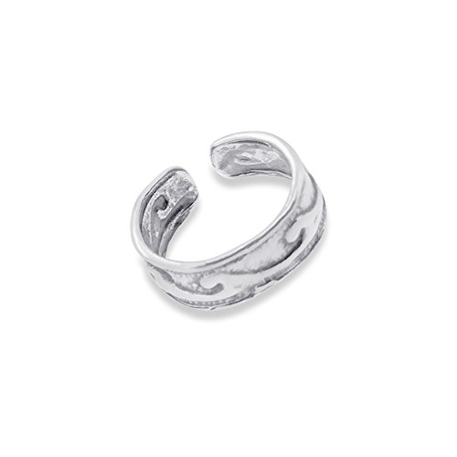 Sterling Silver 925 Ear Cuff For Earrings Waves Design Nickel Free & Tarnish Free