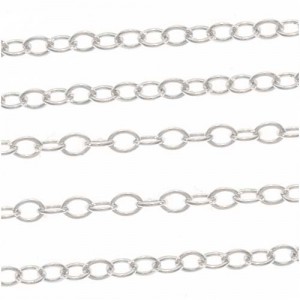 Sterling Silver Delicate Cable Chain 1.2mm Bulk By The Foot | Shop jewelry making and beading supplies, tools & findings for DIY jewelry making and crafts. #jewelrymaking #diyjewelry #jewelrycrafts #jewelrysupplies #beading #affiliate #ad