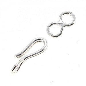Shop Clasps for Making Jewelry! Sterling Silver Fish Hook Eye Toggle Clasp 11mm / Link Connector / Findings / Bright | Shop jewelry making and beading supplies, tools & findings for DIY jewelry making and crafts. #jewelrymaking #diyjewelry #jewelrycrafts #jewelrysupplies #beading #affiliate #ad