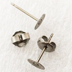 Shop Ear Wires & Posts for Making Earrings! Titanium earring supplies,80 pcs.40- 6mm pad posts and 40 pcs. stainless backs,hypoallergenic jewelry | Shop jewelry making and beading supplies, tools & findings for DIY jewelry making and crafts. #jewelrymaking #diyjewelry #jewelrycrafts #jewelrysupplies #beading #affiliate #ad