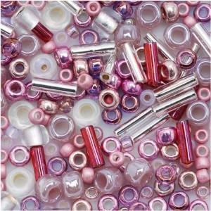 Toho Multi-Shape Glass Beads ‘Hime’ Pink Color Mix 8 Gram Tube | Shop jewelry making and beading supplies, tools & findings for DIY jewelry making and crafts. #jewelrymaking #diyjewelry #jewelrycrafts #jewelrysupplies #beading #affiliate #ad