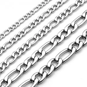 Zysta Stainless Steel Figaro Link Chain Necklace 20 Inches (3-7MM Available) | Shop jewelry making and beading supplies, tools & findings for DIY jewelry making and crafts. #jewelrymaking #diyjewelry #jewelrycrafts #jewelrysupplies #beading #affiliate #ad