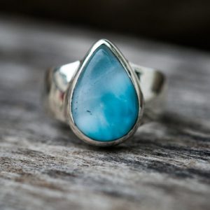 Shop Larimar Rings! Larimar Ring 7.5 – Larimar Ring – Blue Larimar Ring size 7.5 – Larimar – Blue Pectolite Ring – Genuine Larimar Ring – Larimar Ring size 7.5 | Natural genuine Larimar rings, simple unique handcrafted gemstone rings. #rings #jewelry #shopping #gift #handmade #fashion #style #affiliate #ad
