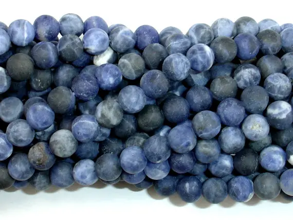 Matte Sodalite Beads, 6mm (6.5 Mm) Round Beads, 15.5 Inch, Full Strand, Approx 62 Beads, Hole 1 Mm, A Quality (411054015)