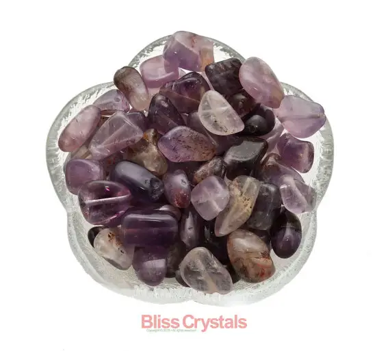 1 Genuine Auralite 23 Drilled Bead Tumbled Stone For Jewelry Bracelet Crafts Amethyst Healing Crystal And Stone #ab01