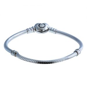 Shop Charm Bracelet Blanks! Pandora Bracelet Sterling Silver w/ Heart Clasp 20cm/7.9″ 590719-20 | Shop jewelry making and beading supplies, tools & findings for DIY jewelry making and crafts. #jewelrymaking #diyjewelry #jewelrycrafts #jewelrysupplies #beading #affiliate #ad