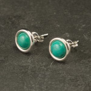 Shop Turquoise Jewelry! Turquoise Studs- Turquoise Earrings Stud- Turquoise Stud Earrings- Sterling Silver Studs- Silver Post Earrings with Turquoise | Natural genuine Turquoise jewelry. Buy crystal jewelry, handmade handcrafted artisan jewelry for women.  Unique handmade gift ideas. #jewelry #beadedjewelry #beadedjewelry #gift #shopping #handmadejewelry #fashion #style #product #jewelry #affiliate #ad