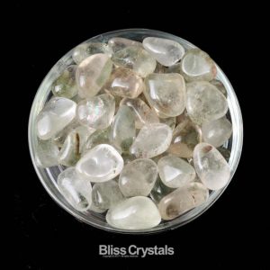 Shop Tumbled Quartz Crystals & Pocket Stones! 2 CHLORITE Quartz Tumbled Stones #CL02 | Natural genuine stones & crystals in various shapes & sizes. Buy raw cut, tumbled, or polished gemstones for making jewelry or crystal healing energy vibration raising reiki stones. #crystals #gemstones #crystalhealing #crystalsandgemstones #energyhealing #affiliate #ad