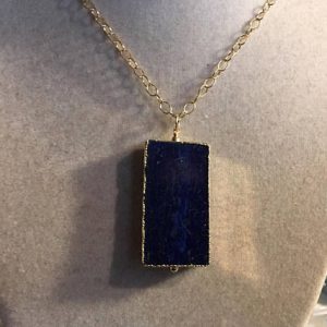 Shop Lapis Lazuli Necklaces! Lapis Necklace –  Navy Blue Jewelry – Lapis Lazuli Gemstone – Gold Jewellery – Chain – Pendant | Natural genuine Lapis Lazuli necklaces. Buy crystal jewelry, handmade handcrafted artisan jewelry for women.  Unique handmade gift ideas. #jewelry #beadednecklaces #beadedjewelry #gift #shopping #handmadejewelry #fashion #style #product #necklaces #affiliate #ad