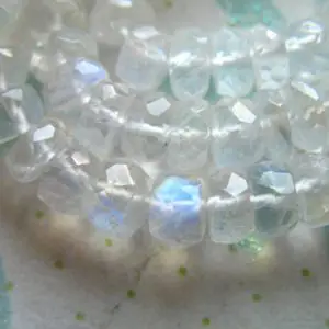 10-100 pcs / Natural Rainbow MOONSTONE Faceted Roundel Rondelle Beads, AAA AAAA Quality, Faceted 5-5.5 mm, Great Blue Flash Gemstones 55 top | Natural genuine rondelle Moonstone beads for beading and jewelry making.  #jewelry #beads #beadedjewelry #diyjewelry #jewelrymaking #beadstore #beading #affiliate #ad
