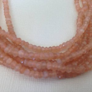 MOONSTONE Gemstone Beads Rondelles, 3-4 mm, Full 13", pick Peach, Rainbow, Multi or Chocolate Moonstone, Luxe AAA, june birthstone solo 34 | Natural genuine rondelle Moonstone beads for beading and jewelry making.  #jewelry #beads #beadedjewelry #diyjewelry #jewelrymaking #beadstore #beading #affiliate #ad