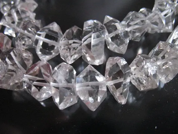 10-100 Pcs / 7-8 Mm Herkimer Quartz Crystal Nuggets Herkimers Beads Herkimer Diamonds Nuggets Water Clear Quartz / Birthstone, Small Gems S