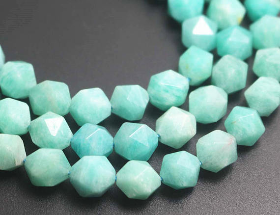 Natural Faceted Amazonite Beads,natural Amazonite Faceted Beads,15 Inches One Starand
