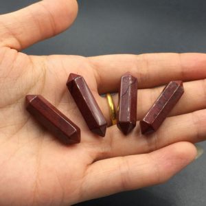 Shop Red Jasper Stones & Crystals! Double Terminated Red Jasper Point Gemstone Point Red Stone Cryatal Wand Point Perfect for Jewelry Making Mineral Healing Stone OB | Natural genuine stones & crystals in various shapes & sizes. Buy raw cut, tumbled, or polished gemstones for making jewelry or crystal healing energy vibration raising reiki stones. #crystals #gemstones #crystalhealing #crystalsandgemstones #energyhealing #affiliate #ad