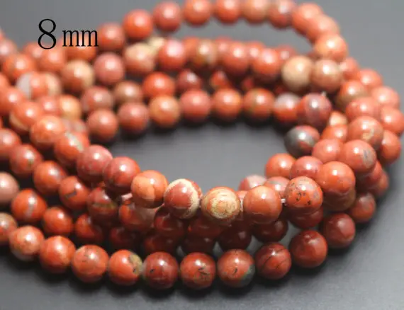 6mm/8mm/10mm/12mm Red Jasper Beads,smooth And Round Stone Beads,15 Inches One Starand