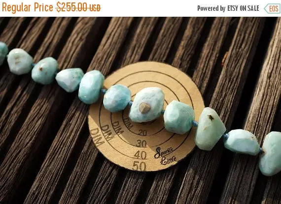 Larimar Faceted Beads 6-18mm (etb00803) Rare/unique Jewelry/vintage Jewelry/gemstone Necklace