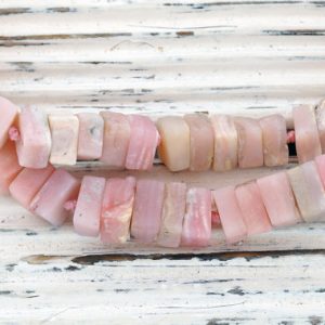 Shop Opal Bead Shapes! Matte Pink Opal 7-8mm cube beads  (ETB01229) | Natural genuine other-shape Opal beads for beading and jewelry making.  #jewelry #beads #beadedjewelry #diyjewelry #jewelrymaking #beadstore #beading #affiliate #ad