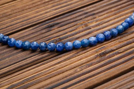 Blue Sapphire Faceted Round Beads 6-7mm (etb00839) Rare/unique Jewelry/vintage Jewelry/gemstone Necklace