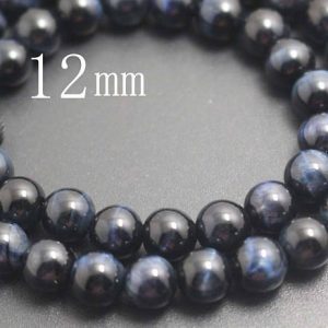 Shop Tiger Eye Round Beads! Natural Blue Tigereye Beads,6mm/8mm/10mm/12mm Smooth and Round Stone Beads,15 inches one starand | Natural genuine round Tiger Eye beads for beading and jewelry making.  #jewelry #beads #beadedjewelry #diyjewelry #jewelrymaking #beadstore #beading #affiliate #ad