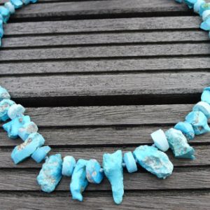 Sleeping Beauty Turquoise Natural rough beads (ETL00001)  Healing power/Unique jewelry/Vintage jewelry/Gemstone necklace | Natural genuine beads Array beads for beading and jewelry making.  #jewelry #beads #beadedjewelry #diyjewelry #jewelrymaking #beadstore #beading #affiliate #ad
