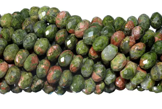 15 In Strand 6 Mm Unakite Rondelle Faceted Gemstone Beads (unarlf0006)