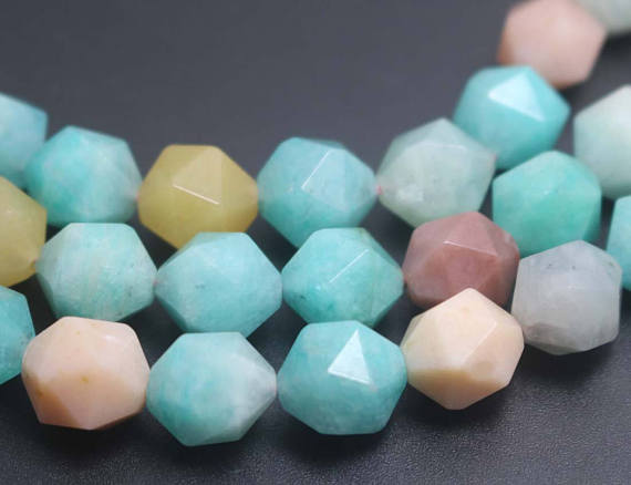 Natural Faceted Amazonite Beads,natural Amazonite Faceted Beads,15 Inches One Starand