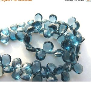 Shop Topaz Faceted Beads! 6x8mm London Blue Topaz Faceted Pear Shaped Briolettes, Blue Topaz Faceted Pear, London Blue Topaz For Jewelry (12Pcs To 48Pcs Options) | Natural genuine faceted Topaz beads for beading and jewelry making.  #jewelry #beads #beadedjewelry #diyjewelry #jewelrymaking #beadstore #beading #affiliate #ad