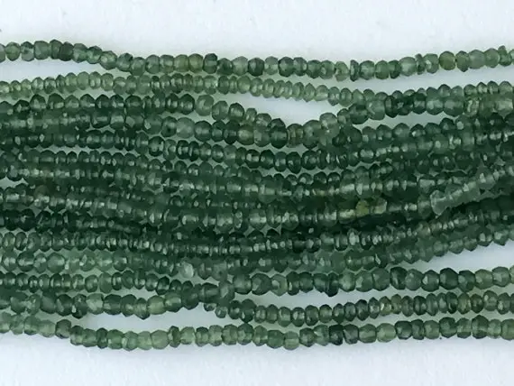 2-2.5mm Green Apatite Faceted Rondelle Beads, Green Apatite Faceted Rondelle Beads, 13 Inch Green Apatite For Jewelry (1st To 5st Options)