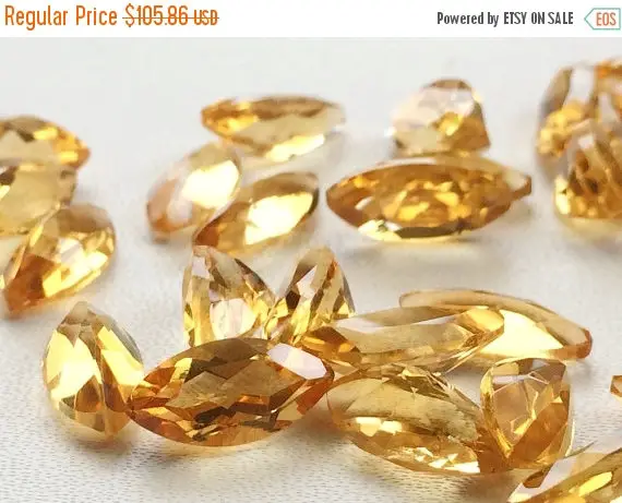 8x16mm Citrine Maquise Cut Stone, Citrine Marquise Faceted Calibrated, Orange Citrine Cut Stones For Jewelry (5pcs To 10pcs Options) - Nng42