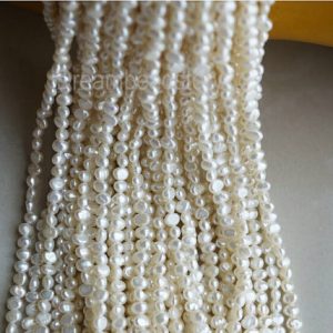 Small Pearl Beads For Jewelry Making, 4-5mm Small Pearls, Genuine Pearl Strands, Natural Little Pearls, White and Pink Pearl Beads (ZZ3) | Natural genuine other-shape Pearl beads for beading and jewelry making.  #jewelry #beads #beadedjewelry #diyjewelry #jewelrymaking #beadstore #beading #affiliate #ad
