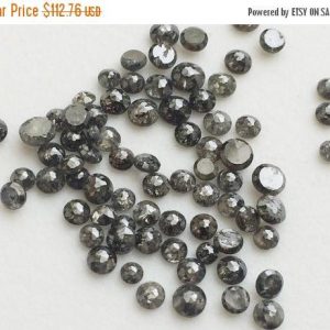 Shop Diamond Shapes! Salt And Pepper Diamond, CONFLICT FREE 2-3mm, Round Shaped Tamboli Rose Cut Faceted Black Gray Diamond For Jewelry, (2Pcs To 8Pcs)-DS198 | Natural genuine stones & crystals in various shapes & sizes. Buy raw cut, tumbled, or polished gemstones for making jewelry or crystal healing energy vibration raising reiki stones. #crystals #gemstones #crystalhealing #crystalsandgemstones #energyhealing #affiliate #ad