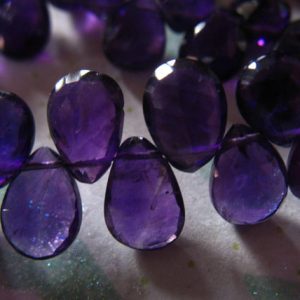 Shop Briolette Beads! AMETHYST Pear Briolettes Beads / AAA, 9-11 mm, 2-20 pcs / Purple Amethyst, faceted / brides bridal wholesale gems february birthstone 911 tr | Natural genuine other-shape Gemstone beads for beading and jewelry making.  #jewelry #beads #beadedjewelry #diyjewelry #jewelrymaking #beadstore #beading #affiliate #ad