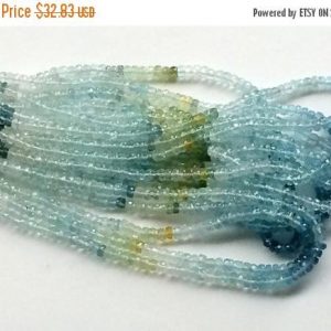 4.5mm Multi Aquamarine Faceted Rondelle Beads, Natural Multi Aquamarine Faceted Rondelle, Multi Aquamarine For Jewelry (7IN To 14IN) – RAMA2 | Natural genuine beads Array beads for beading and jewelry making.  #jewelry #beads #beadedjewelry #diyjewelry #jewelrymaking #beadstore #beading #affiliate #ad