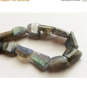 Shop Labradorite Chip & Nugget Beads! 13-20mm Labradorite Step Cut Nuggets, Labradorite Beads, Flashy Blue Beads, Labradorite Gemstone, Labradorite Faceted Beads 8 Inch – NN33 | Natural genuine chip Labradorite beads for beading and jewelry making.  #jewelry #beads #beadedjewelry #diyjewelry #jewelrymaking #beadstore #beading #affiliate #ad