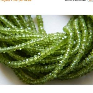 Shop Peridot Faceted Beads! 3-3.5mm Peridot Green Quartz Faceted Rondelle, Peridot Faceted Beads For Necklace, Green Gemstone For Jewelry (1st To 5St Option) | Natural genuine faceted Peridot beads for beading and jewelry making.  #jewelry #beads #beadedjewelry #diyjewelry #jewelrymaking #beadstore #beading #affiliate #ad