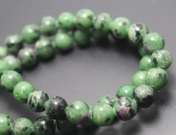 Natural Ruby Zoisite Smooth And Round Beads,6mm/8mm/10mm/12mm Ruby Zoisite Beads Wholeslae Beads Bulk Supply, 15 Inches One Starand