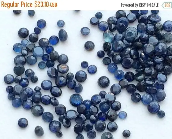 2-3mm Blue Sapphire Round Faceted Gems, Cut Blue Sapphire Gems For Jewelry, Loose Sapphire Gemstones (1ct To 10cts Options)