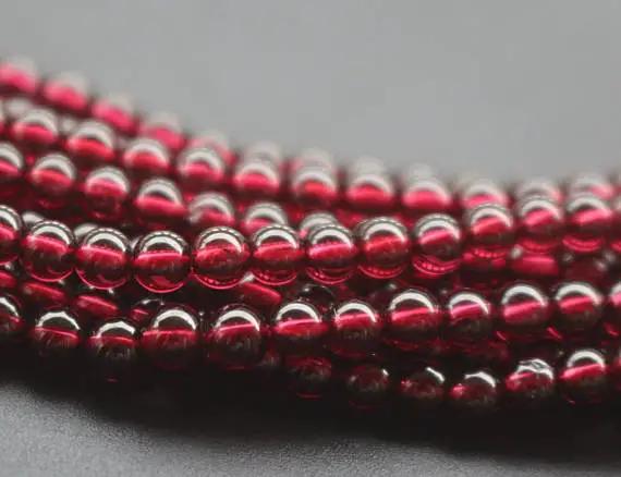 4mm Aa Natural Garnet Beads,smooth And Round Garnet Beads,15 Inches One Starand