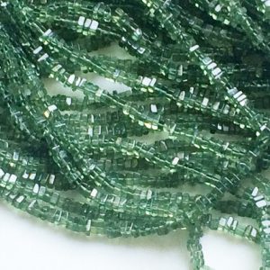 4.5mm Green Apatite Heishi Beads, Green Apatite Square Spacer Beads, Green Apatite For Necklace (8IN To 16IN Options) – AGA96 | Natural genuine other-shape Gemstone beads for beading and jewelry making.  #jewelry #beads #beadedjewelry #diyjewelry #jewelrymaking #beadstore #beading #affiliate #ad