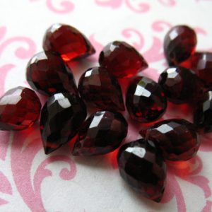 1-10 pcs, Garnet Briolettes, Mozambique GARNET Teardrop Tear Drop Gemstone Beads, Luxe AAA, 8-9 mm, large, January birthstone mg89 solo z | Natural genuine other-shape Garnet beads for beading and jewelry making.  #jewelry #beads #beadedjewelry #diyjewelry #jewelrymaking #beadstore #beading #affiliate #ad