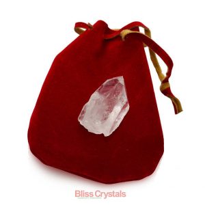 Shop Quartz Points & Wands! Large Rough Crystal Quartz Point w Red Ultrasuede MEDICINE BAG 3 x 4 Leather Like Pouch Mojo Gift Healing Crystal and Stone #PB22 | Natural genuine stones & crystals in various shapes & sizes. Buy raw cut, tumbled, or polished gemstones for making jewelry or crystal healing energy vibration raising reiki stones. #crystals #gemstones #crystalhealing #crystalsandgemstones #energyhealing #affiliate #ad