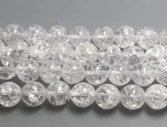 Natural Snow Rock Crystal Quartz Beads,smooth And Round Stone Beads,15 Inches One Starand