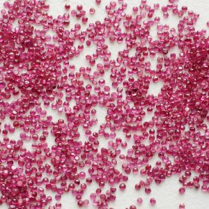 Shop Ruby Beads! 1.5-2mm Ruby Round Cut Stones, Natural Loose Ruby Gems, Tiny Faceted Ruby Round, Ruby For Jewelry (1Ct To 10Ct Options)- PGPA167 | Natural genuine beads Ruby beads for beading and jewelry making.  #jewelry #beads #beadedjewelry #diyjewelry #jewelrymaking #beadstore #beading #affiliate #ad