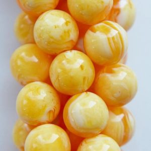 Shop Amber Round Beads! Amber substitute Beads, Imitated Amber – Round 10 mm Beads – Full Strand 15 1/2", 42 beads, A Quality, Item 1 | Natural genuine round Amber beads for beading and jewelry making.  #jewelry #beads #beadedjewelry #diyjewelry #jewelrymaking #beadstore #beading #affiliate #ad