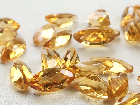 6x12mm Citrine Marquise Cut Stone, Citrine Faceted Calibrated Gemstones, Citrine Cut Stone For Jewelry (5pcs To 10pcs Options) - Nng38